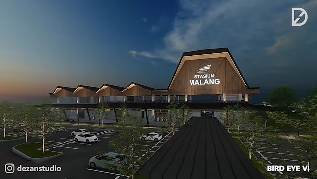 design stasiun kota malang yang baru oleh dezanstudio