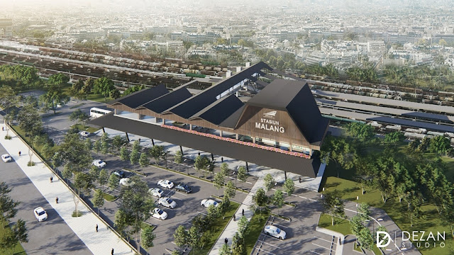 design stasiun kota malang yang baru oleh dezanstudio