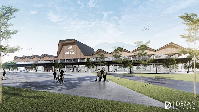 design stasiun kota malang yang baru oleh dezanstudio